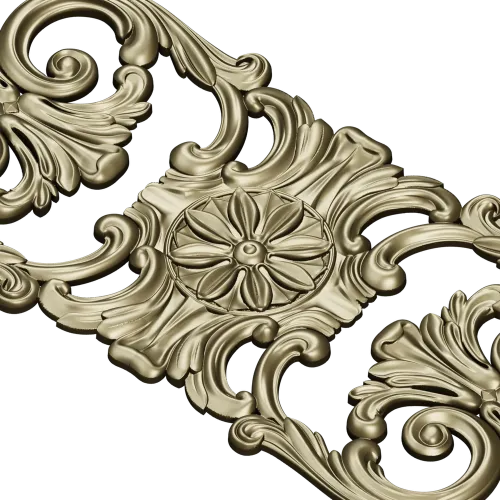 Барочный картуш с розеткой - 3D модель STL для ЧПУ