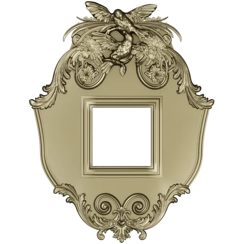 Ornate Dove Crest Frame STL for CNC