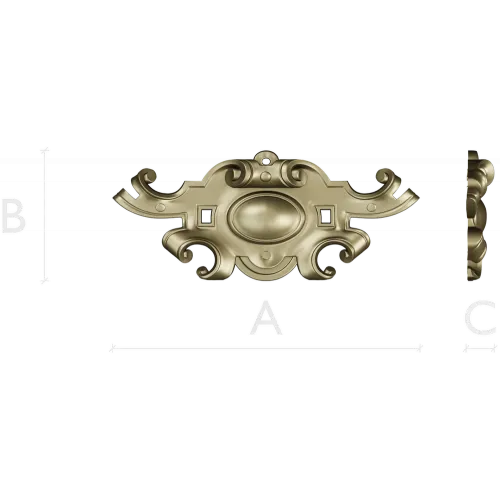 Rococo Cartouche 3D STL for CNC