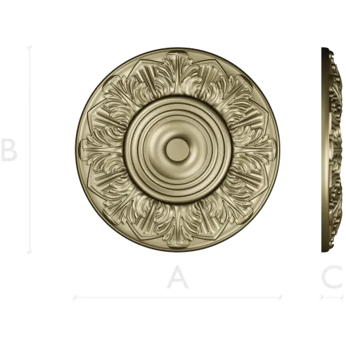 Classical Acanthus Rosette - STL 3D Model for CNC