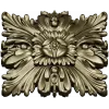 Acanthus Star Rosette - STL 3D model for CNC carving