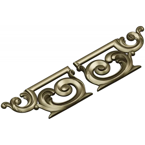 Ornate Acanthus Scroll Applique STL for CNC