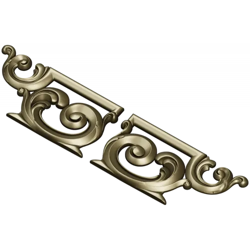 Ornate Acanthus Scroll Applique STL for CNC