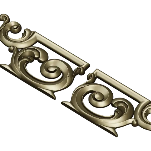 Ornate Acanthus Scroll Applique STL for CNC