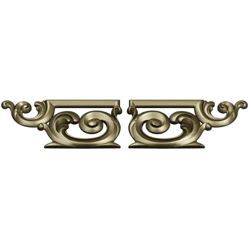 Ornate Acanthus Scroll Applique STL for CNC
