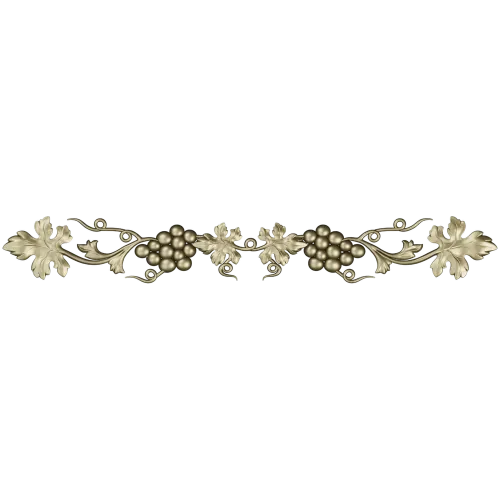Grapevine Decorative Frieze STL 3D Model for CNC