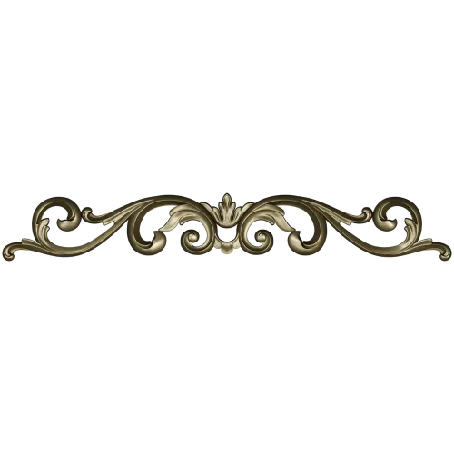 Baroque Acanthus Horizontal Ornament STL for CNC
