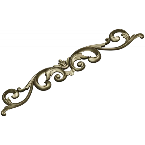 Baroque Acanthus Horizontal Ornament STL for CNC