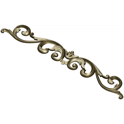 Baroque Acanthus Horizontal Ornament STL for CNC