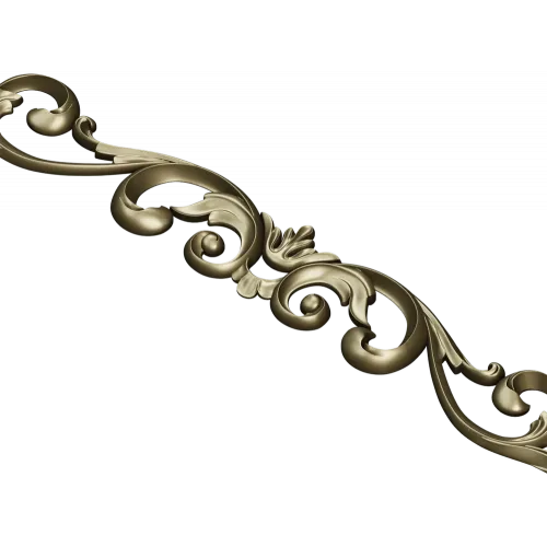 Baroque Acanthus Horizontal Ornament STL for CNC
