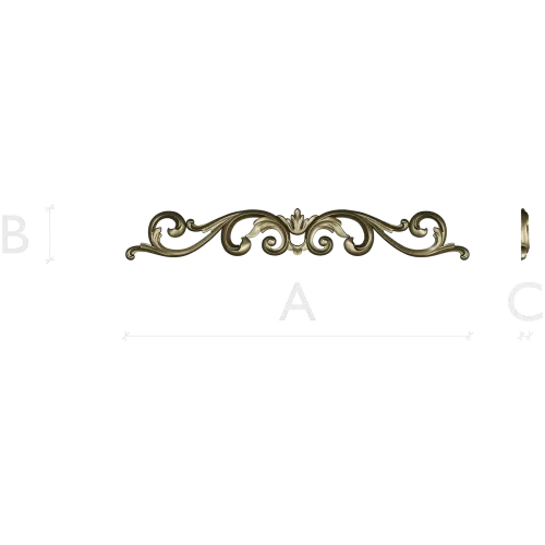 Baroque Acanthus Horizontal Ornament STL for CNC