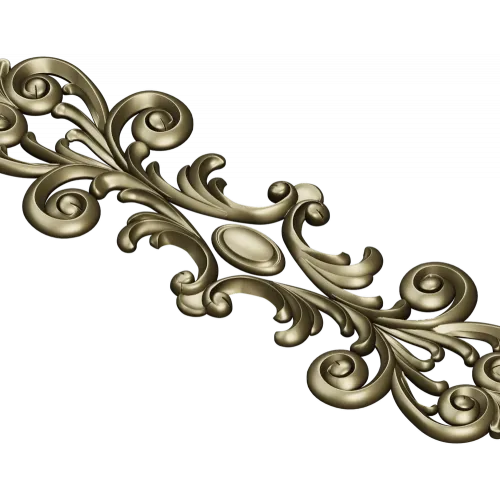 Rococo Acanthus Horizontal Ornament STL