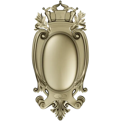 Regal Oval Cartouche STL 3D model for CNC
