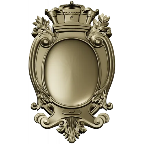 Regal Oval Cartouche STL 3D model for CNC