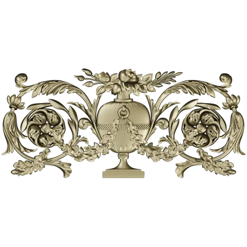 Neoclassical Urn Cartouche - STL 3D Model for CNC