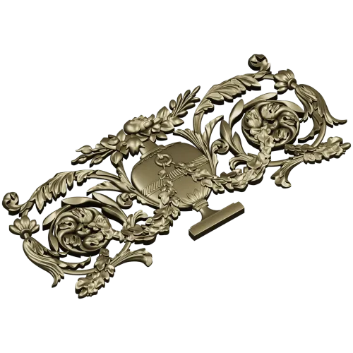 Neoclassical Urn Cartouche - STL 3D Model for CNC