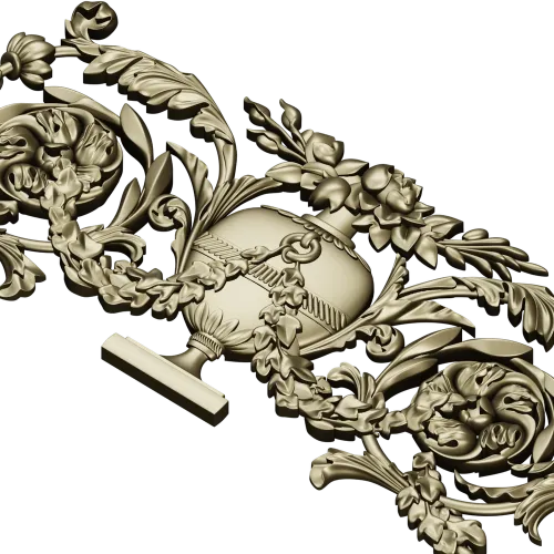 Neoclassical Urn Cartouche - STL 3D Model for CNC