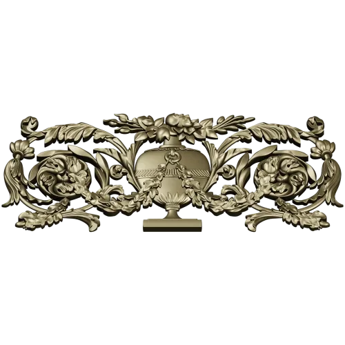 Neoclassical Urn Cartouche - STL 3D Model for CNC