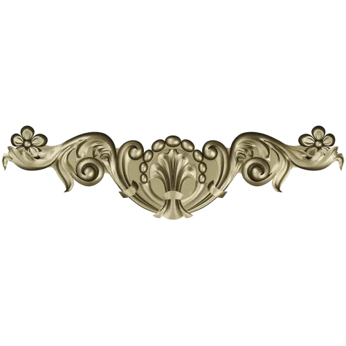 Baroque acanthus applique - STL 3D model for CNC