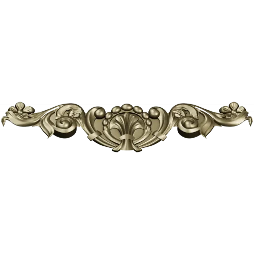 Baroque acanthus applique - STL 3D model for CNC