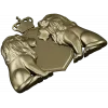 Regal Twin Lions Crest - STL 3D model for CNC carving