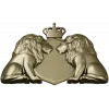 Regal Twin Lions Crest - STL 3D model for CNC carving