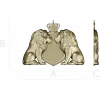 Regal Twin Lions Crest - STL 3D model for CNC carving