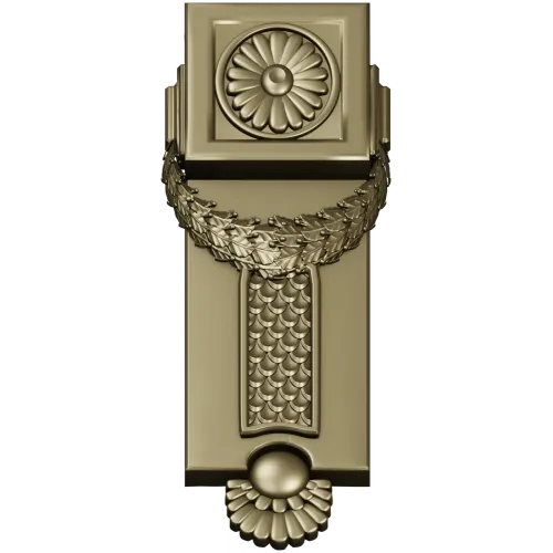 Classical Rosette Laurel Vertical Applique STL