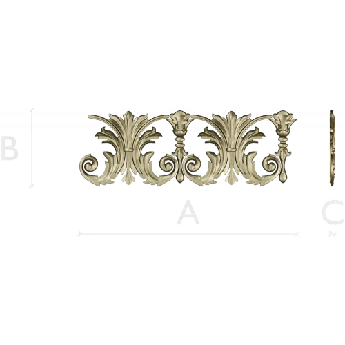 Acanthus Frieze STL 3D model for CNC carving
