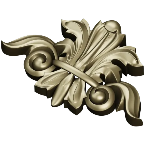Акантовый декоративный картуш - 3D модель STL для ЧПУ