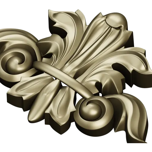 Акантовый декоративный картуш - 3D модель STL для ЧПУ