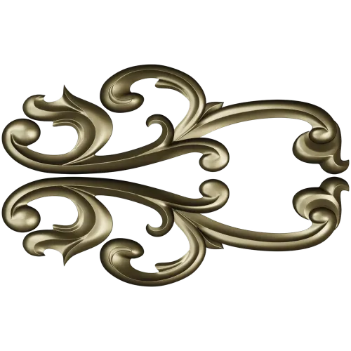 Acanthus Scroll Decorative STL for CNC Milling