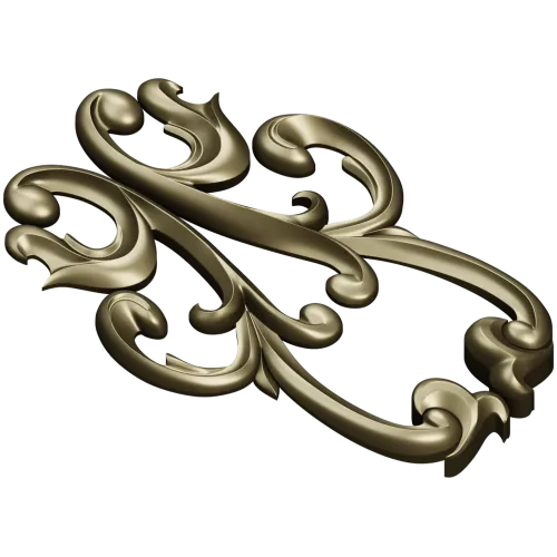 Acanthus Scroll Decorative STL for CNC Milling