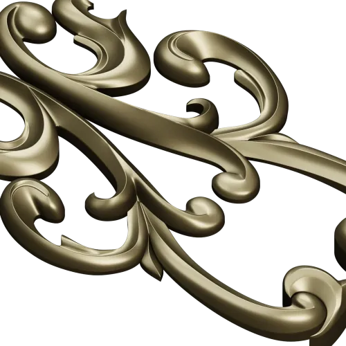 Acanthus Scroll Decorative STL for CNC Milling