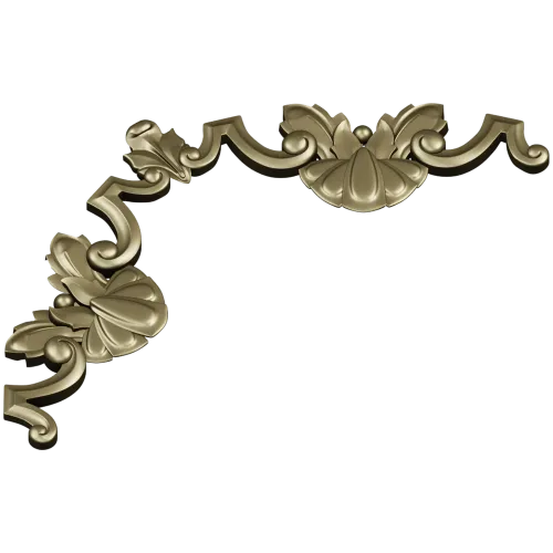 Baroque Shell Crest - 3D STL model for CNC carving