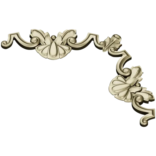 Baroque Shell Crest - 3D STL model for CNC carving
