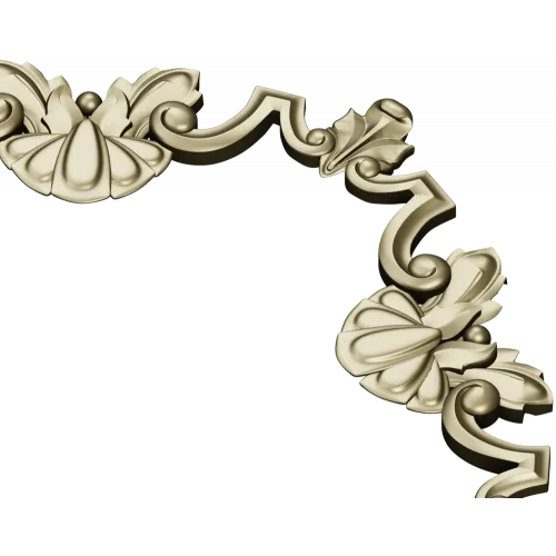 Baroque Shell Crest - 3D STL model for CNC carving