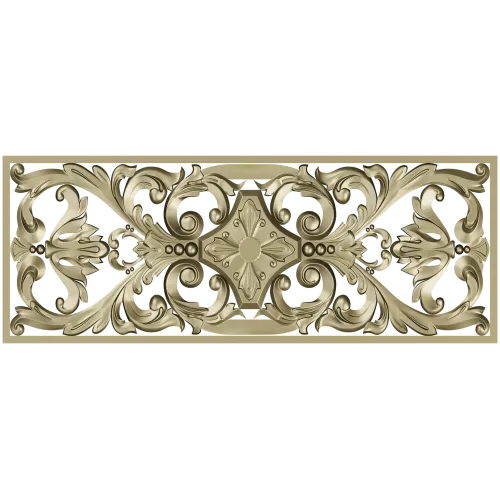 Baroque Acanthus Rectangular Panel - STL for CNC