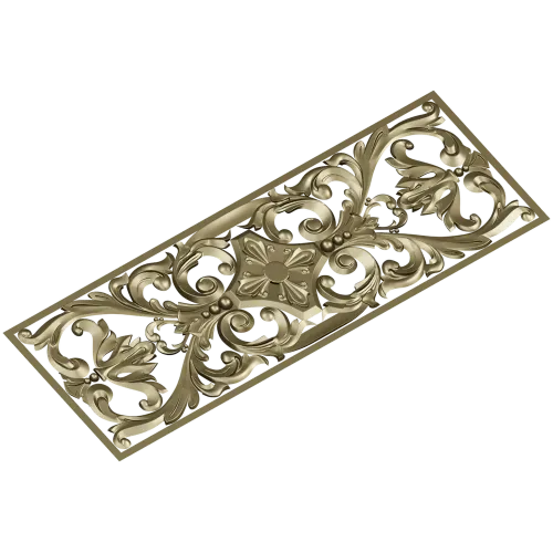 Baroque Acanthus Rectangular Panel - STL for CNC