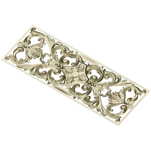 Baroque Acanthus Rectangular Panel - STL for CNC