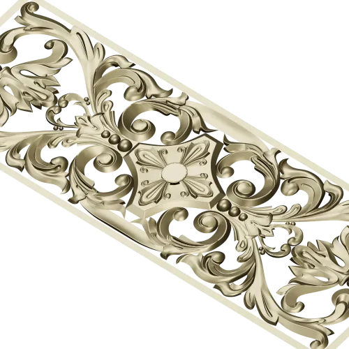 Baroque Acanthus Rectangular Panel - STL for CNC