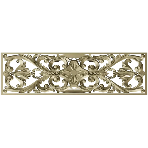 Baroque Acanthus Rectangular Panel - STL for CNC