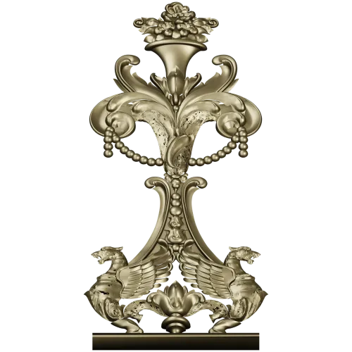 Навершие вензель с грифонами - 3D модель STL для ЧПУ