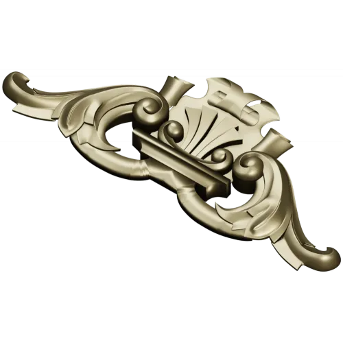 Картуш с пальметтой - stl модель для ЧПУ