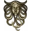 Horned Maiden Decorative Relief STL