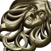 Horned Maiden Decorative Relief STL