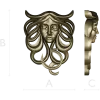 Horned Maiden Decorative Relief STL