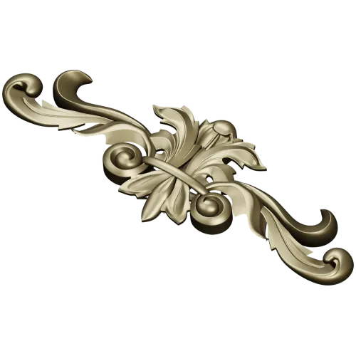 Ornamental Acanthus Applique STL for CNC