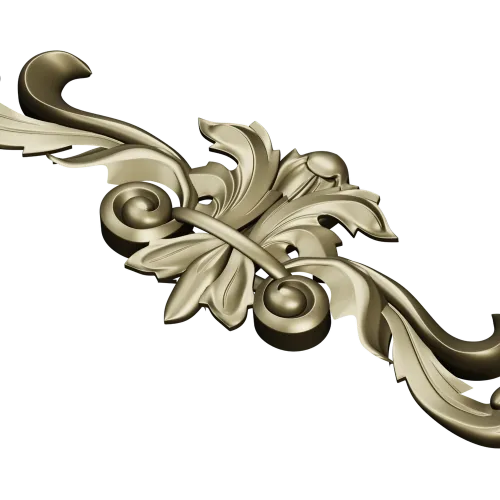 Ornamental Acanthus Applique STL for CNC