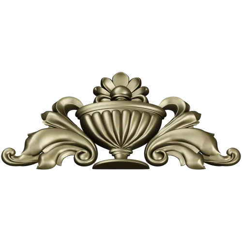 Classical Acanthus Urn Cartouche - STL 3D Model for CNC